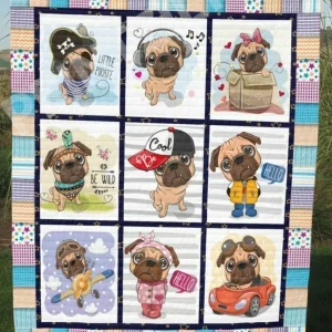Pug Quilt Tdhpn and Home Decor