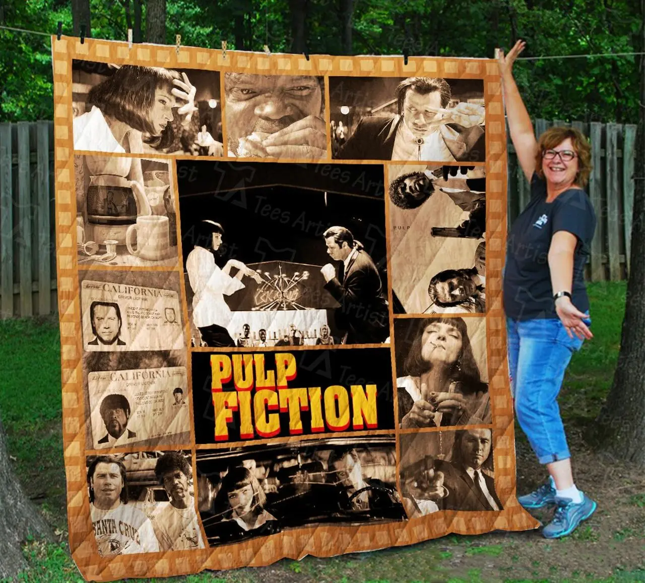 Pulp Fiction Quilt Blanket and Home Decor