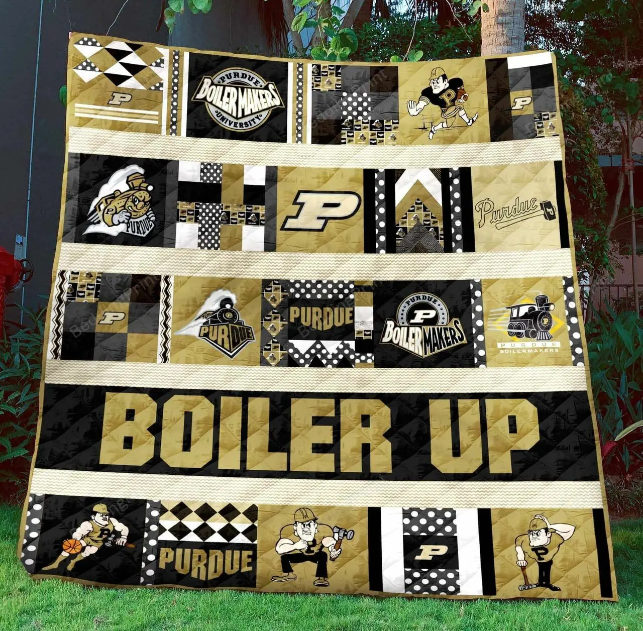 Purdue Boilermakers Quilt Blanket and Home Decor