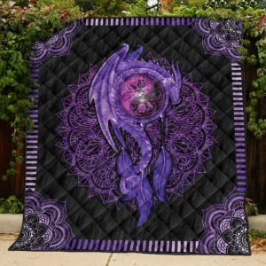 Purple Dragon GH18 NTTH011298 3D Customized Quilt and Home Decor