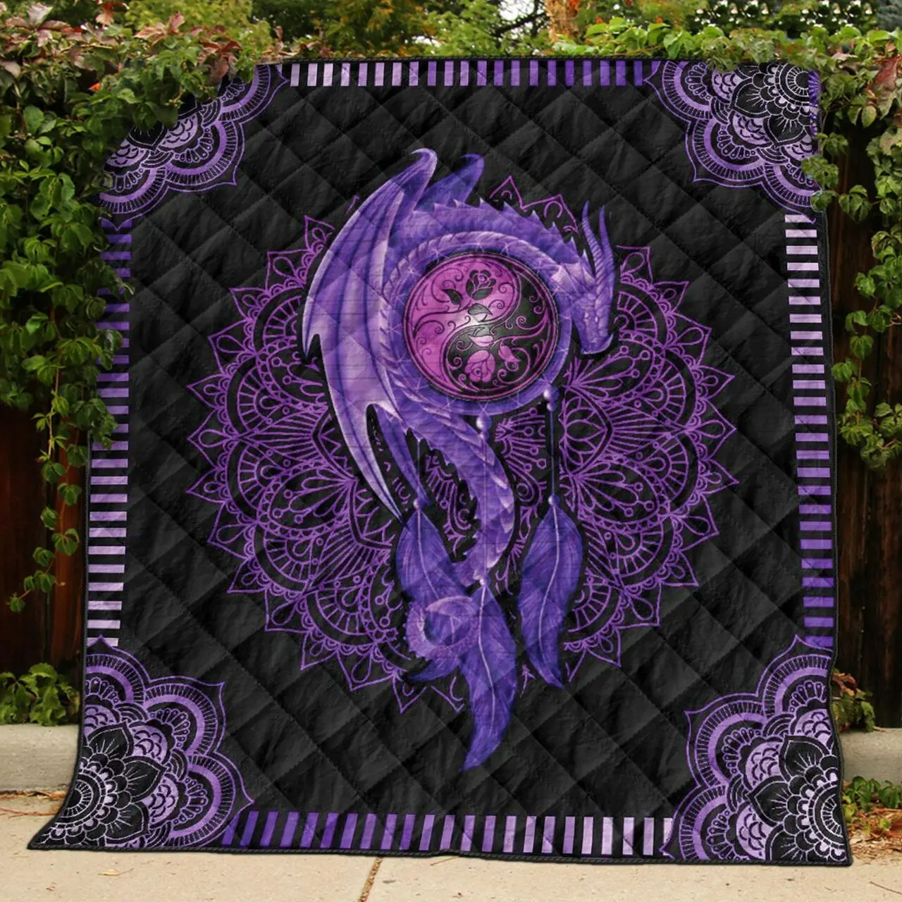 Purple Dragon GH18 NTTH011298 3D Customized Quilt and Home Decor