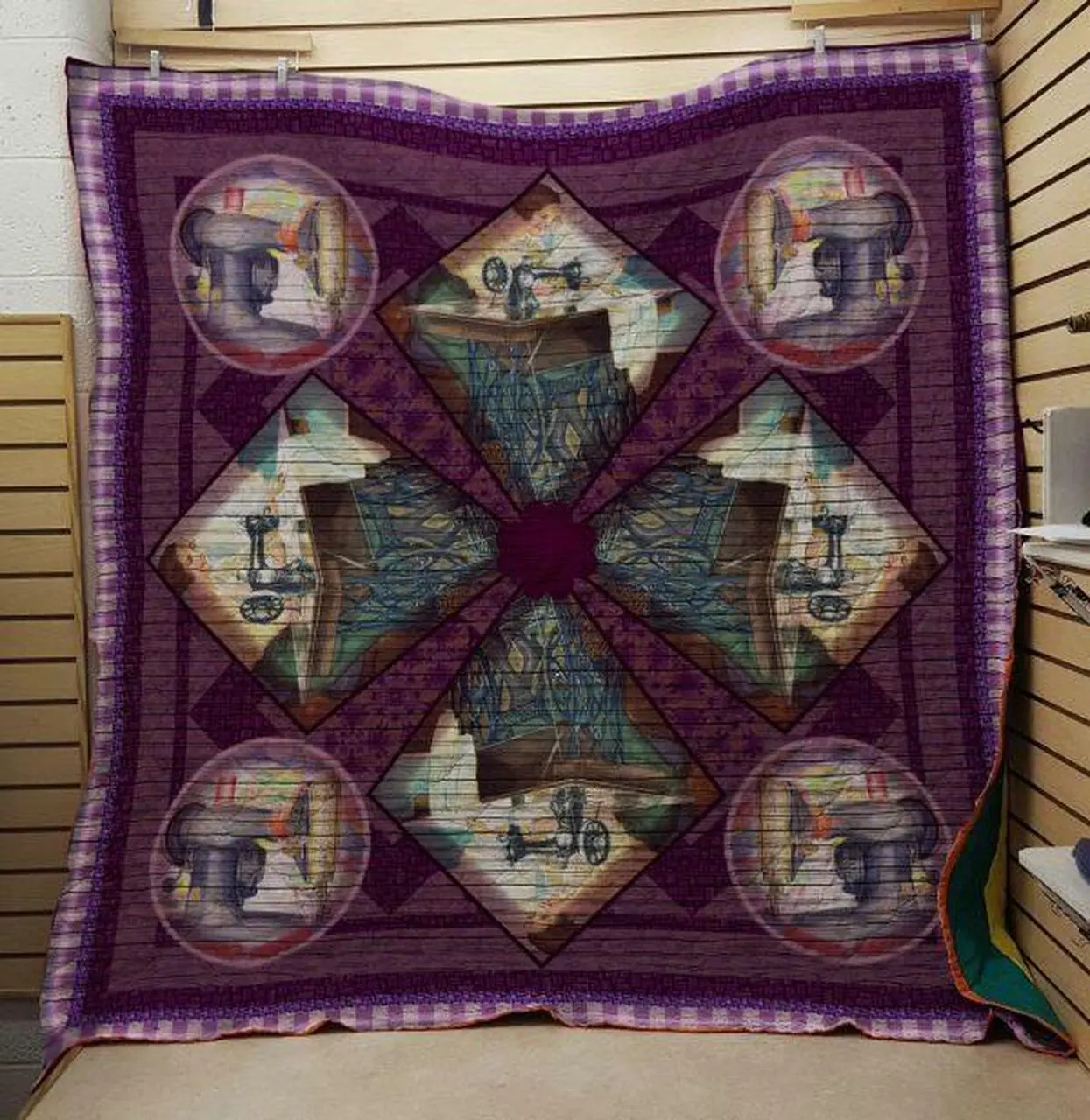 Purple Sewing Quilt Blanket Quilt and Home Decor