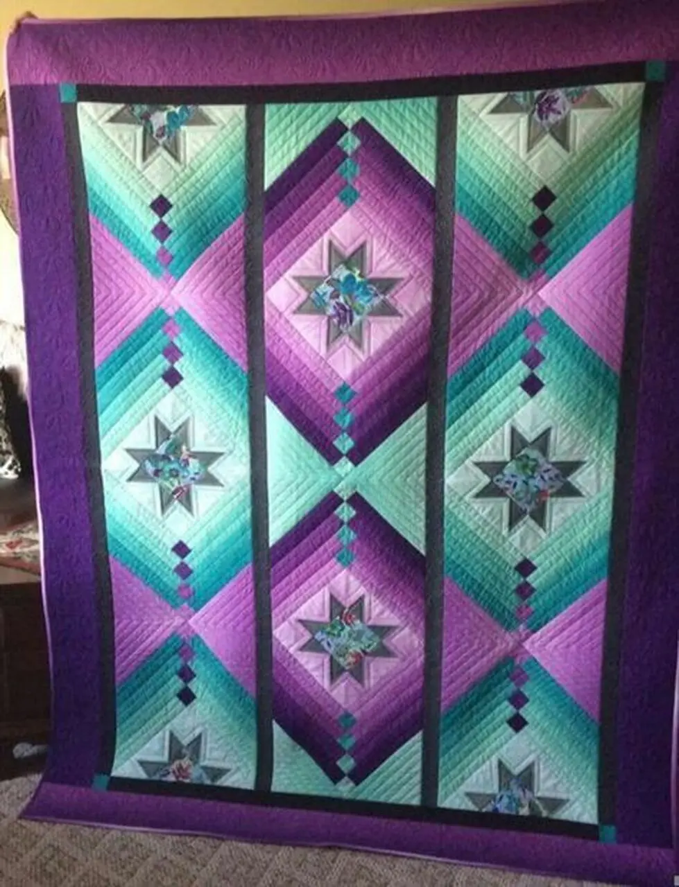 Purple Star Cla1510330Q Quilt Blanket and Home Decor