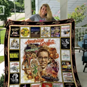 Qd American Graffiti Quilt Blanket and Home Decor