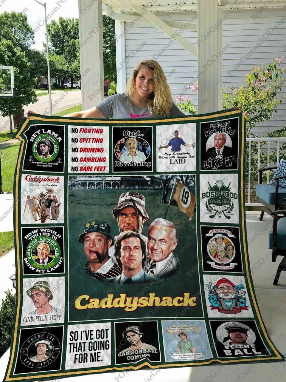 Qd Caddyshack Quilt Blanket and Home Decor