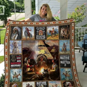 Qd Native American Quilt Blanket Ver 2 and Home Decor