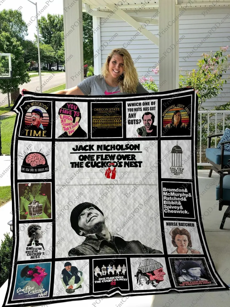 Qd One Flew Over The Cuckoo S Nest Quilt Blanket and Home Decor