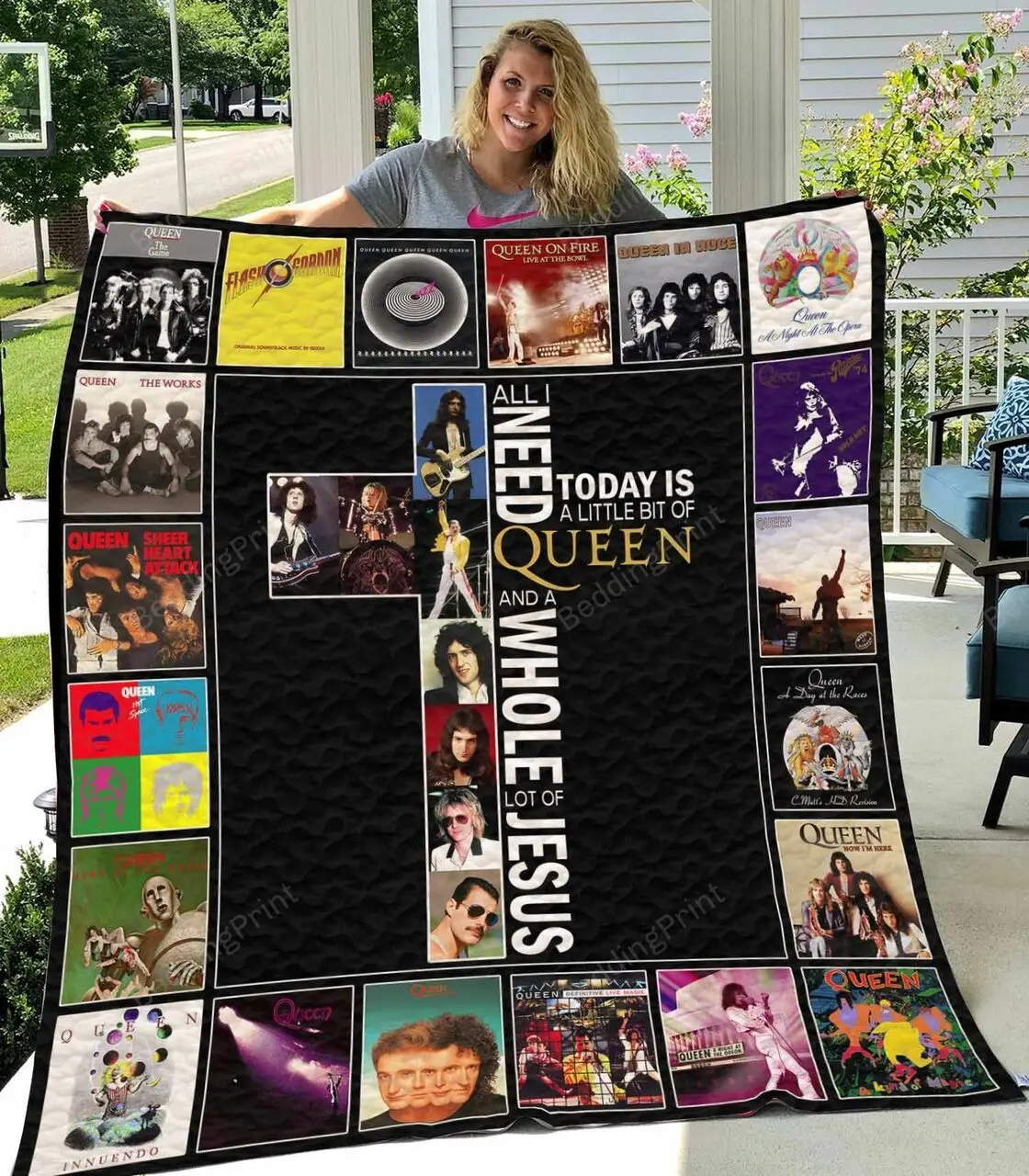 Queen Band Quilt Blanket and Home Decor