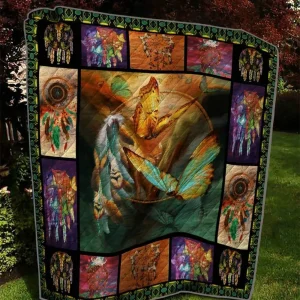 Queen Butterfly Quilt V1 and Home Decor
