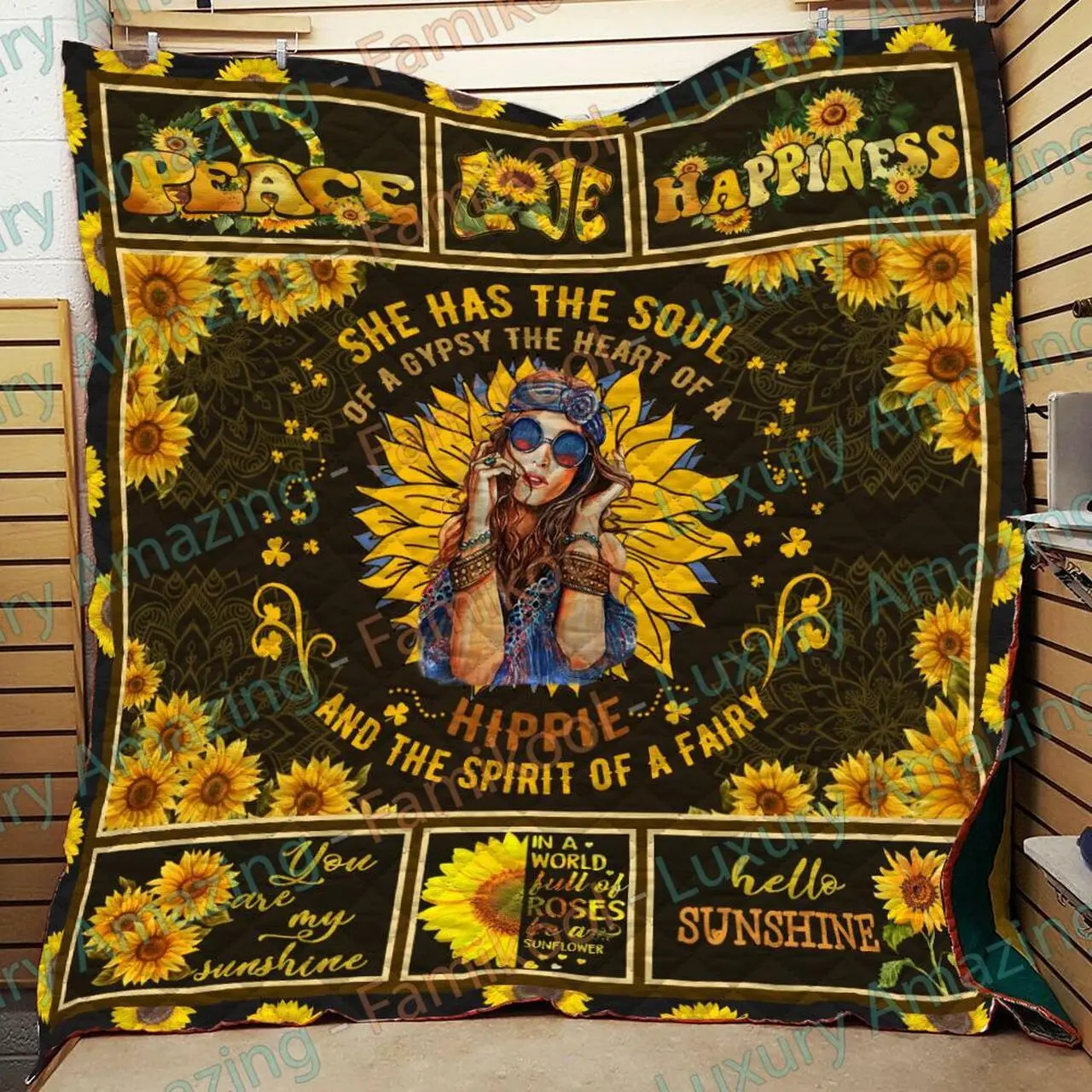 Quilt Hippie Sunshine Love Quilt and Home Decor