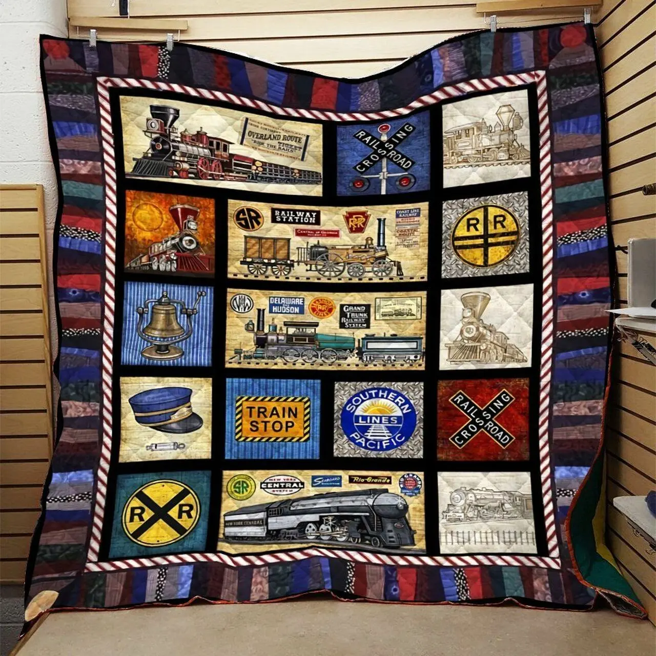 Railroad Quilt Blanket Dhc0910696Vt and Home Decor