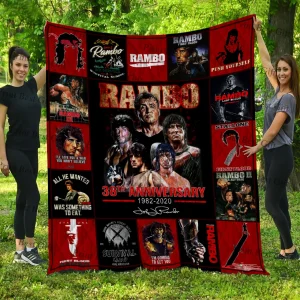 Rambo Poster Quilt and Home Decor