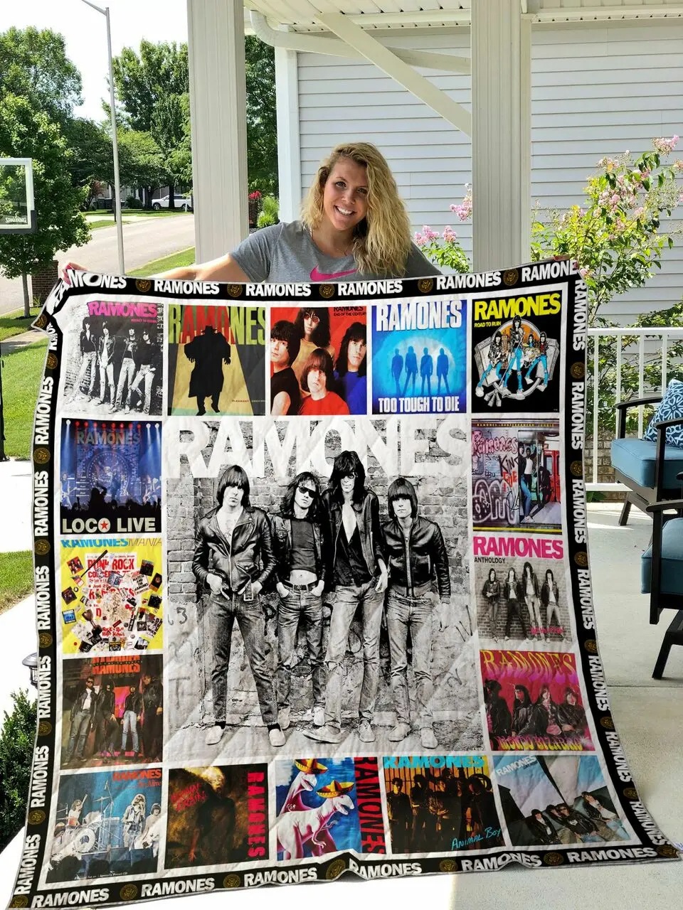 Ramones Cover Poster Quilt Blanket and Home Decor