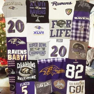 Ravens Quilt Blanket Bn14 Quilt and Home Decor