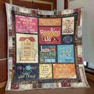 Reading Changes Us Quilt Blanket Th19 Quilt and Home Decor