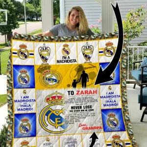 Real Madrid Personalized Name Quilt Blanket and Home Decor