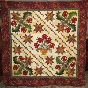 Red Bouquets Quilt Tdhqp and Home Decor
