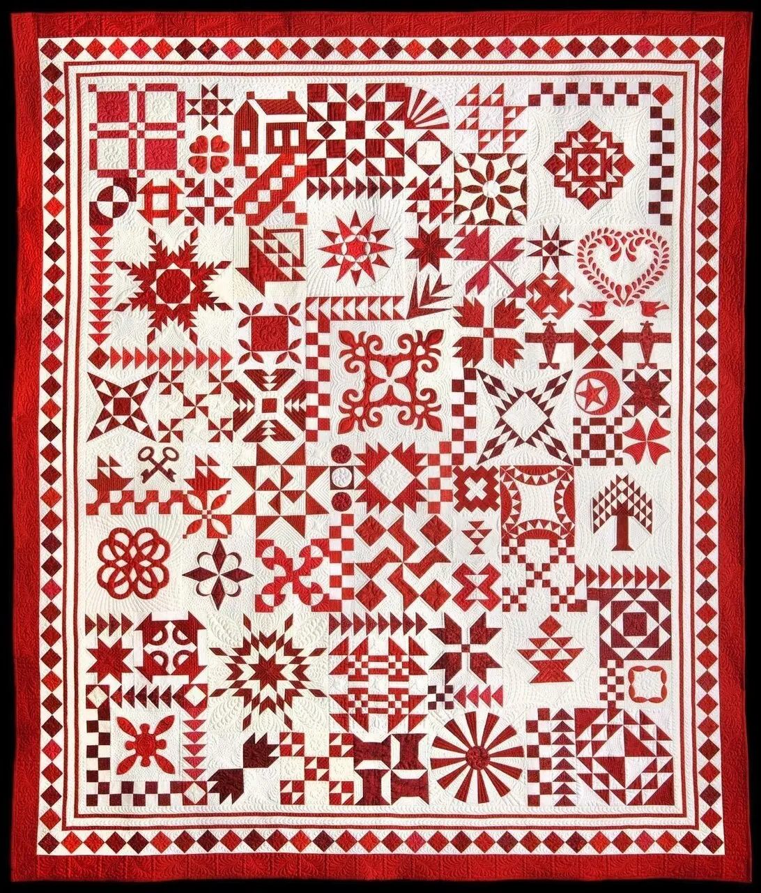 Red Christmas Quilt Tdhsg and Home Decor