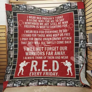 Red Deployed Ee11878 Quilt Inkp0108 and Home Decor