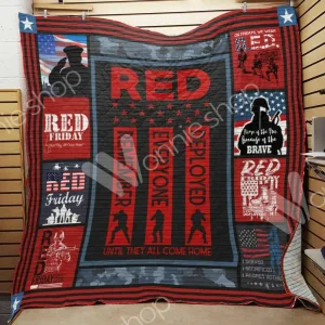 Red Deployed Ee13228 Quilt Inkp0108 and Home Decor