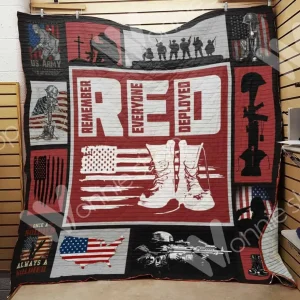 Red Deployed Ee13760 Quilt Inkp0108 and Home Decor