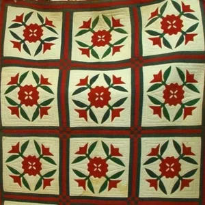 Red Flower Quilt Tdhop and Home Decor