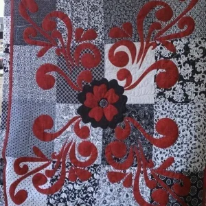Red Flower Quilt Tdhxn and Home Decor