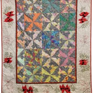Red Flower Quilt Tdhyd and Home Decor