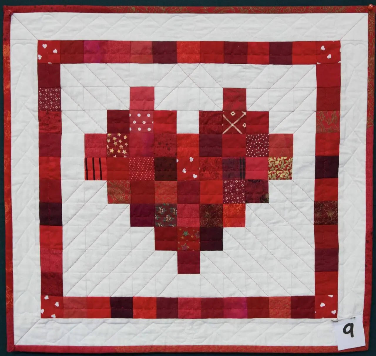 Red Heart Quilt Tdhco and Home Decor