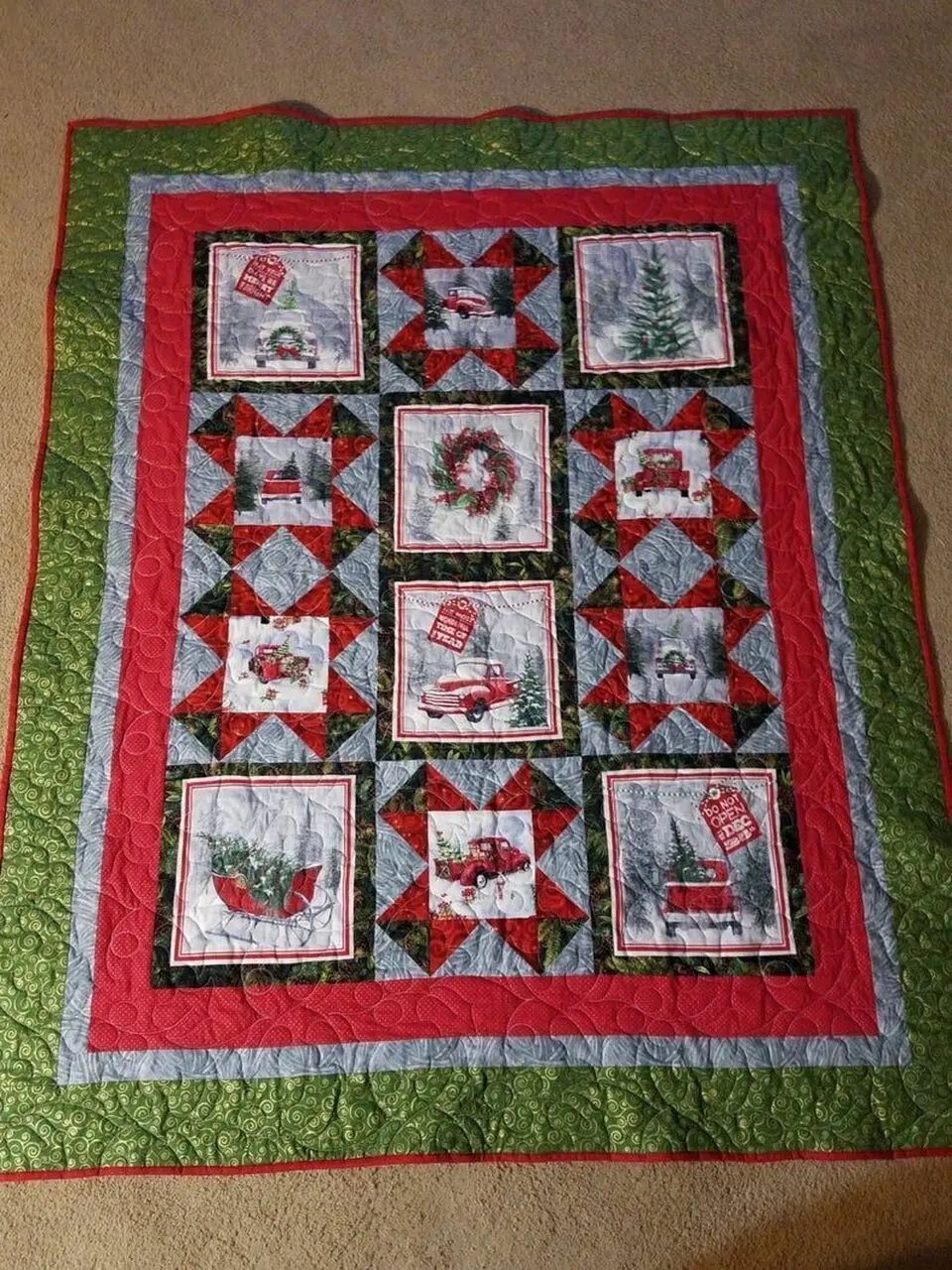 Red Truck Quilt Tdhur and Home Decor