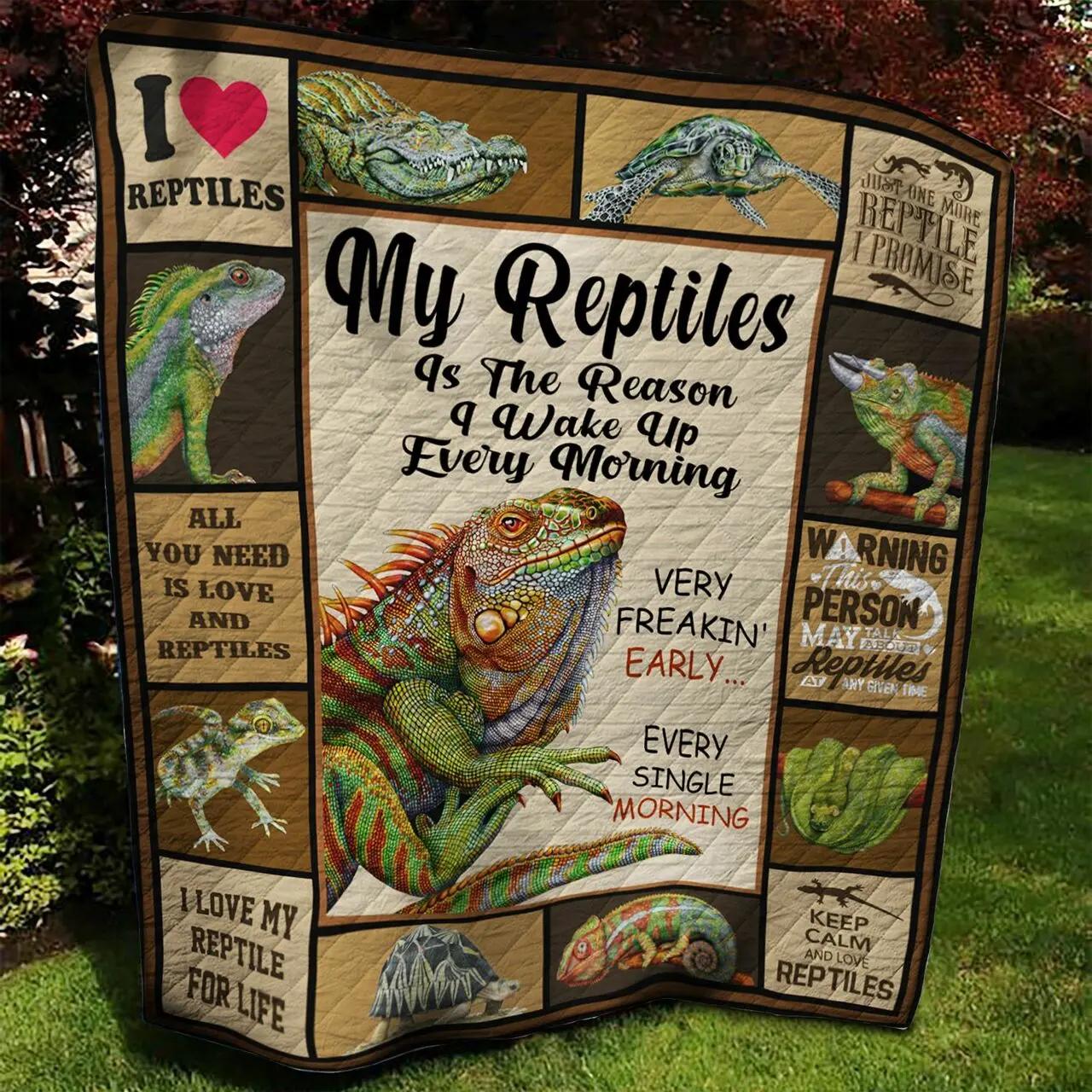 Reptile Quilt Blanket Bbb050672Ht and Home Decor