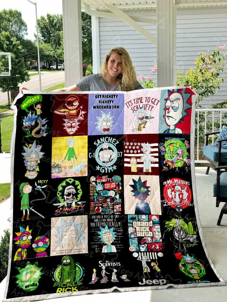 Rick And Morty Quilt Blanket 0455 and Home Decor