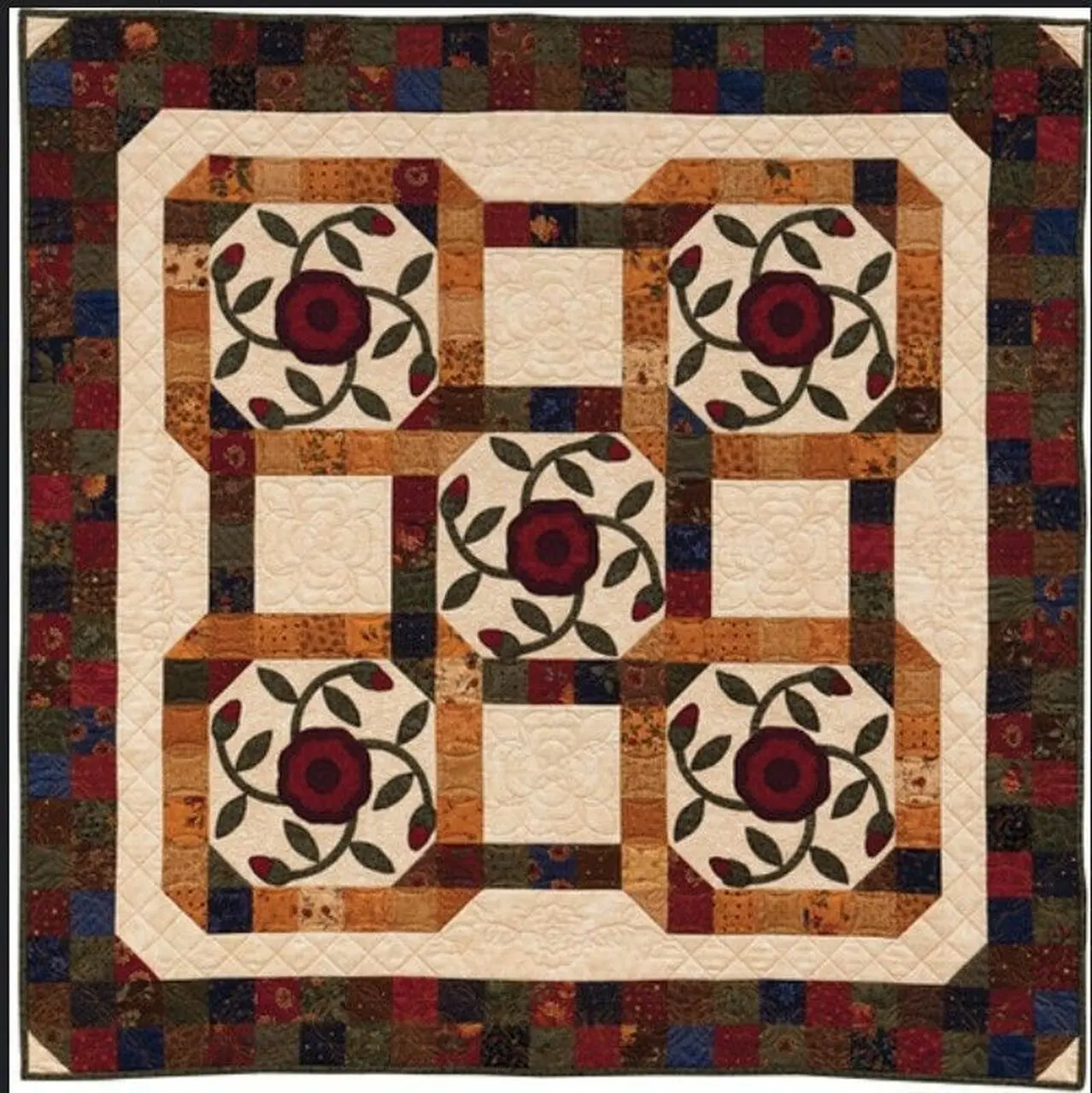 Rings Around The Roses Quilt Tdhmz and Home Decor