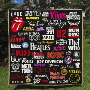 Rock And Roll Quilt Blanket and Home Decor