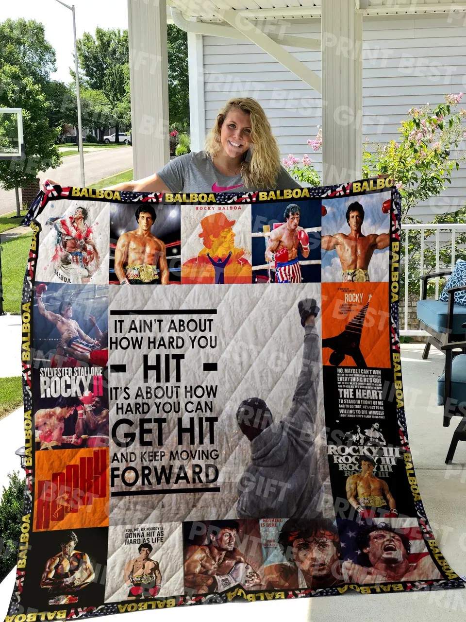 Rocky Poster Quilt and Home Decor