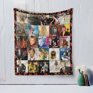 Rod Stewart Style 3 Quilt Blanket and Home Decor