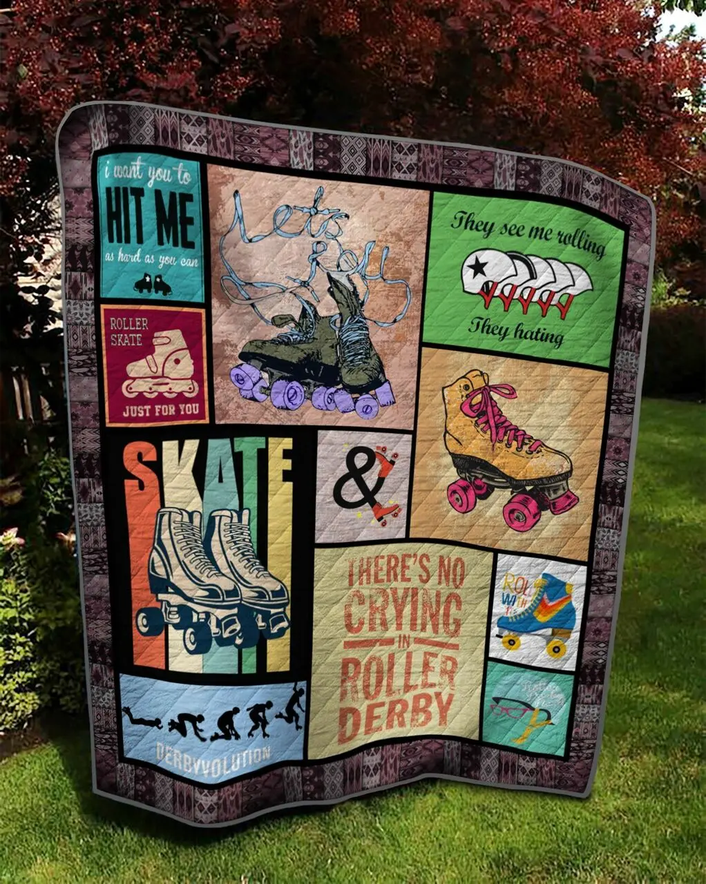 Roller Skate Quilt Tdhmd and Home Decor