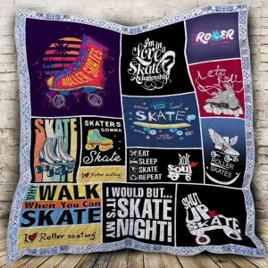 Roller Skatin Quilt Blanket Th0607 and Home Decor