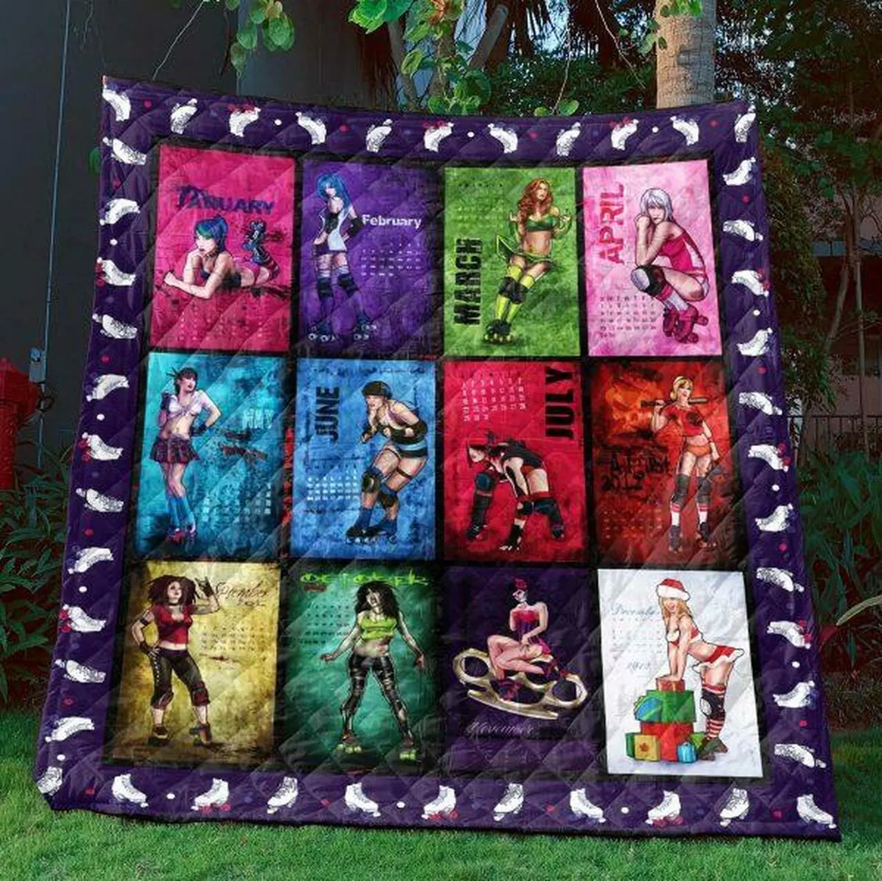 Rolling All Year Round Quilt Blanket Yhn2 Quilt and Home Decor