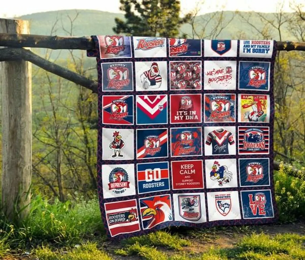 Roosters Quilt Blanket Beeqt5083 Quilt and Home Decor