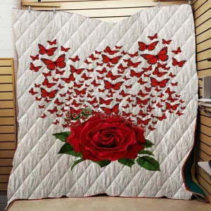 Rose Butterfly Quilt Tdhog and Home Decor