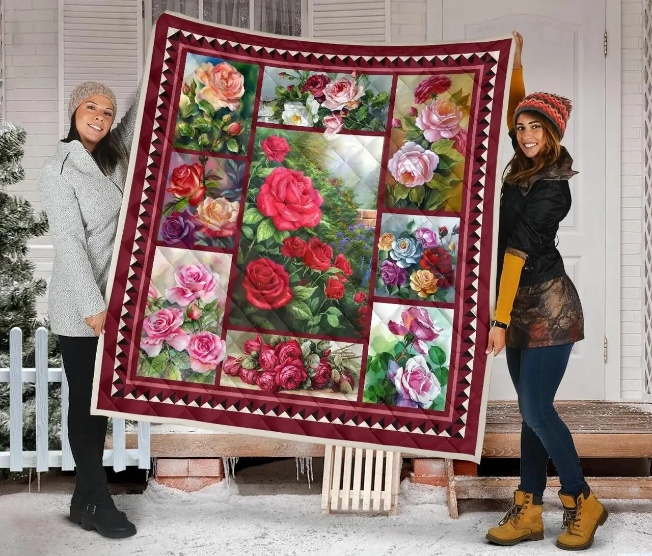 Rose Quilt Blanket Dhc09121597Dd and Home Decor