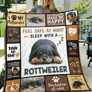 Rottweile Quilt Blanket Dhc03011041Dd and Home Decor