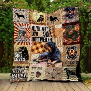Rottweiler Dog HH NTTH011298 3D Customized Quilt and Home Decor