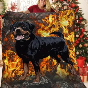 Rottweiler JFJ12099 3D Customized Quilt 2707 and Home Decor