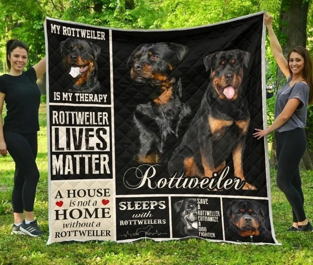 Rottweiler Lives Matter Quilt Tdhuf and Home Decor