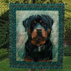 Rottweiler Portrait Quilt Tdhsg and Home Decor