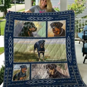 Rottweiler Quilt Tdhae and Home Decor