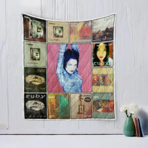 Ruby Quilt Blanket and Home Decor