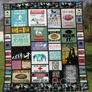 Rugby 2 Blanket Th1307 Quilt and Home Decor